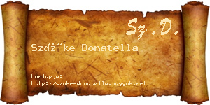 Szőke Donatella névjegykártya