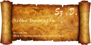 Szőke Donatella névjegykártya