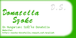 donatella szoke business card